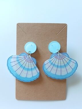 Fashion Jewelry Light Blue Shell Drop Earrings
